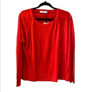 NWT Zara Knit Red Long Sleeve Top
